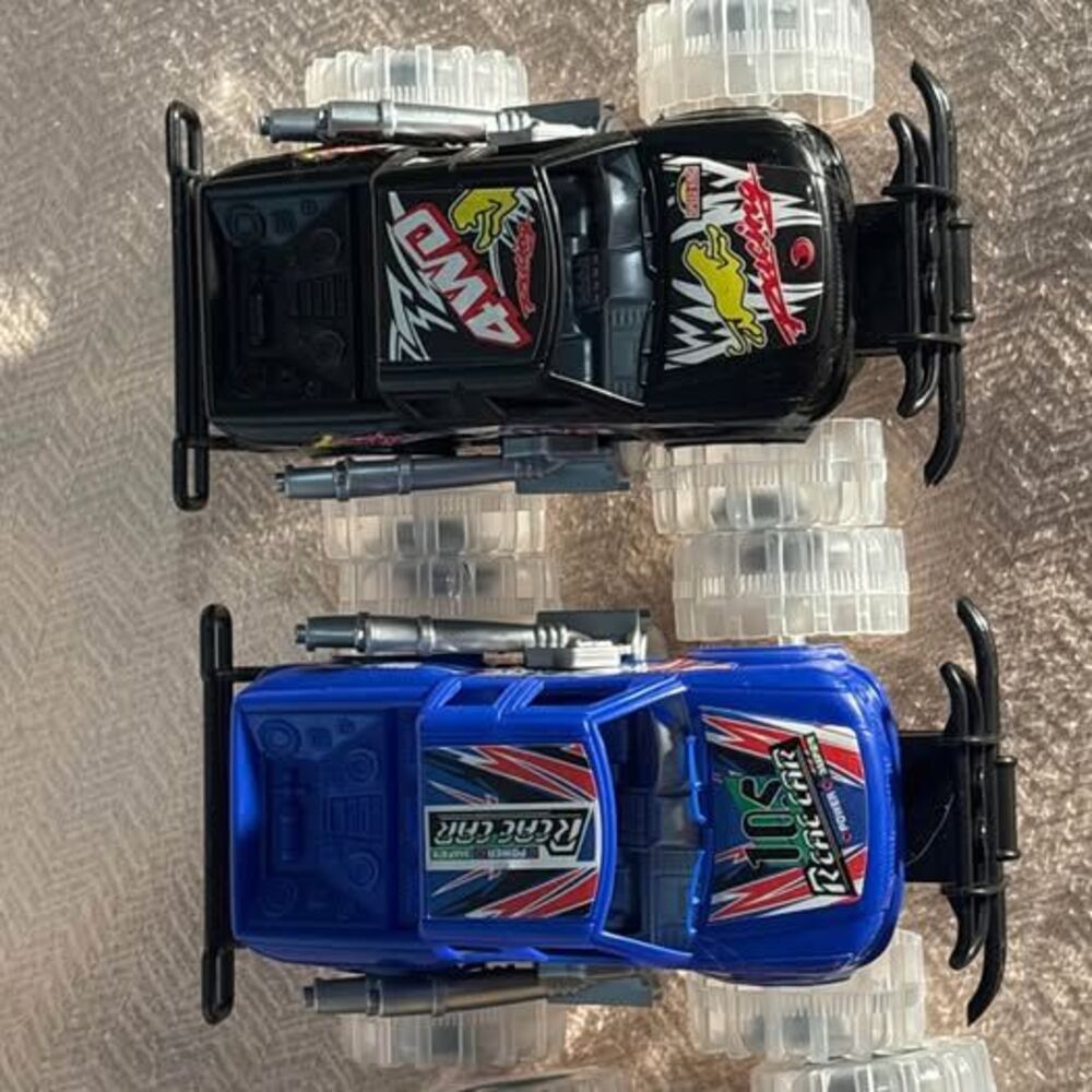 4 Fun Light-Up 6" Monster Trucks - Flashing LED Lights RC Style - EUC All Work